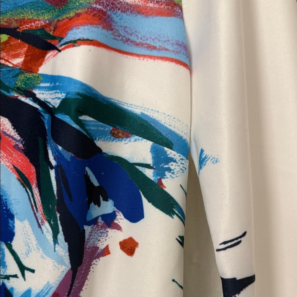 Vibrant Long Sleeve Dress with Abstract Print - Picture 5 of 8